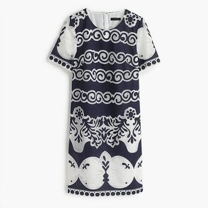 J Crew Navy & White Lace Dress